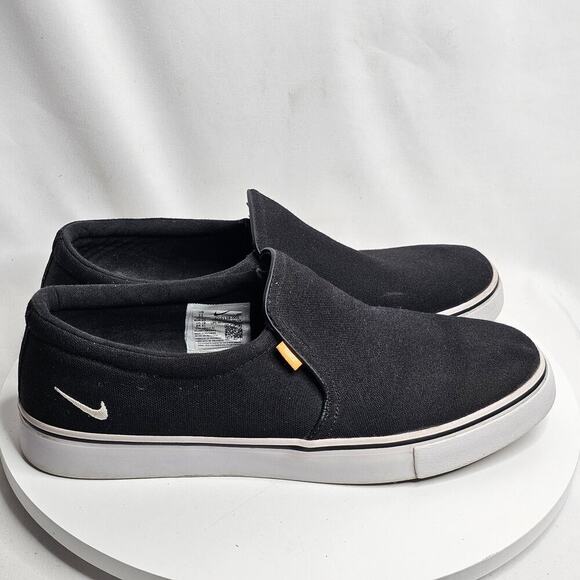 Nike Court Royale AC Black White Athletic Slip On Sneakers Unisex W 11 M 9.5 - Picture 2 of 7